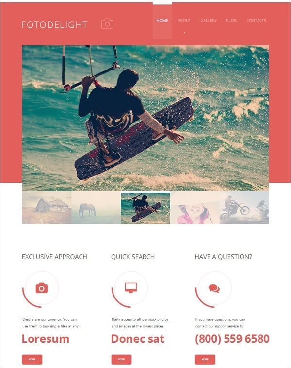 Photo Flat Website template