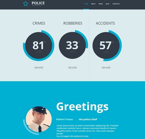 Security Flat Website Template