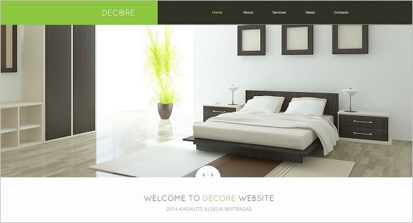 Minimalist Interior Design Website Template