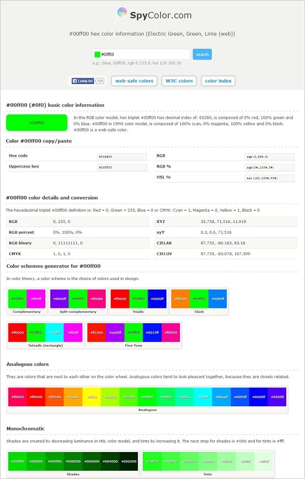 SpyColor Color Palette Generator