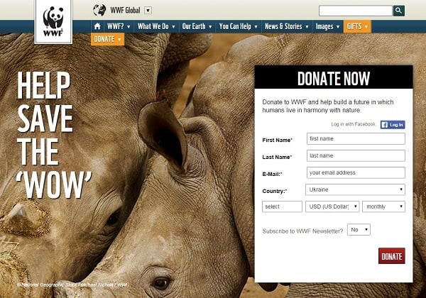 WWF Conversion Optimization Landing Page