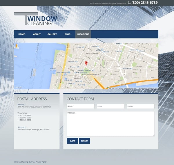 Window Cleaning Firm Web Template