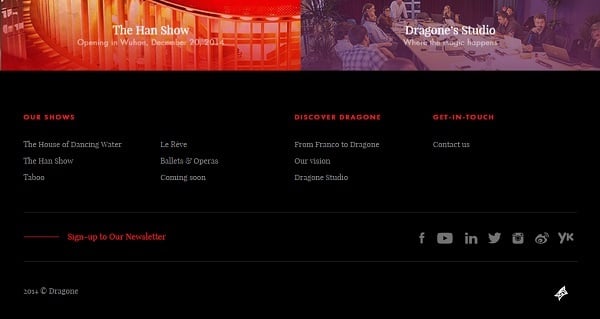 Website Footer - Dragone