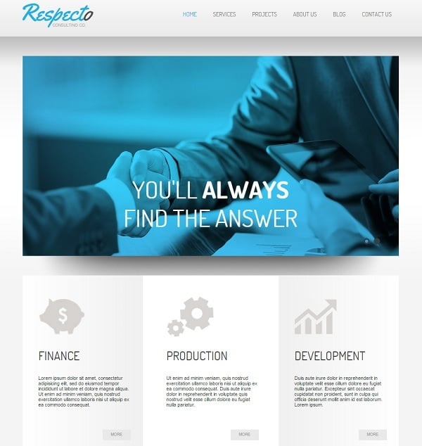 Consulting Web Template with Bold Typography
