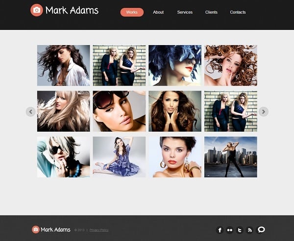 Portfolio Web Template with Grid Gallery