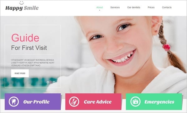 Dental Website Templates - template in Metro-Style