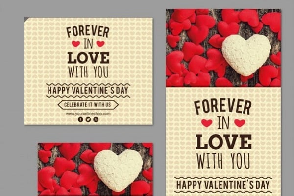 Valentines Day freebies - Valentine's Day Banner Set