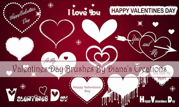 Valentine's Day Brushes