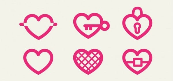 Valentines Day freebies - Heart Icons