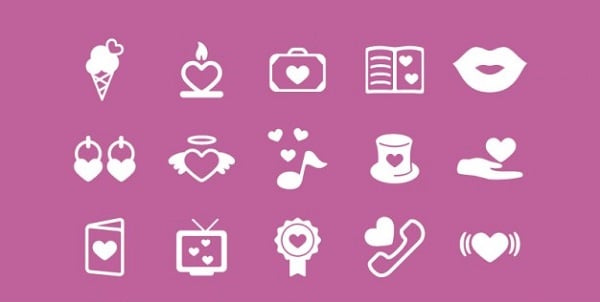 Romantic Valentine's Icons