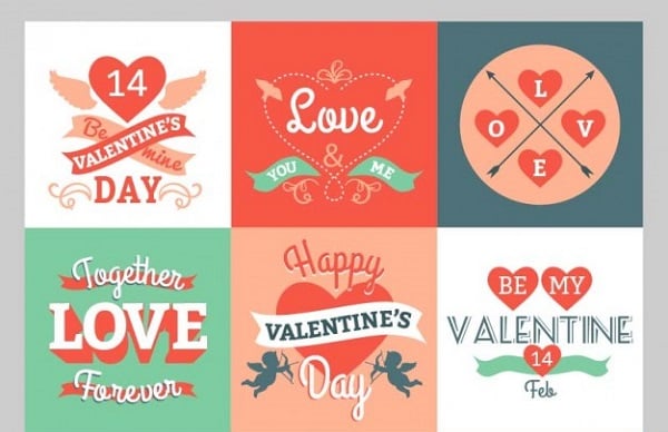 Valentines Day freebies - Valentine Greetings Pack