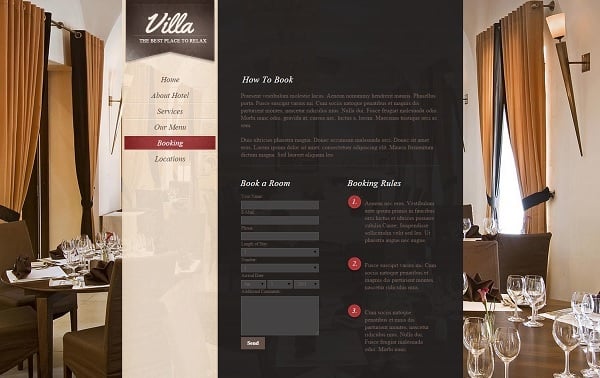 Building a Hotel Website - Hotel Web Template with Vertical Menu