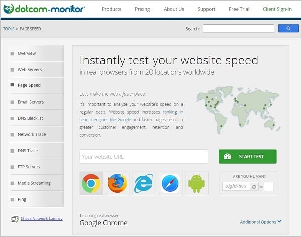 Page Speed Testing Tools - Dotcom