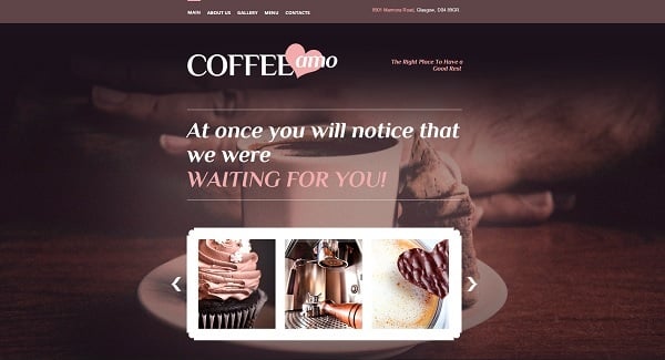 Restaurant Website Design for Coffee Restaurant