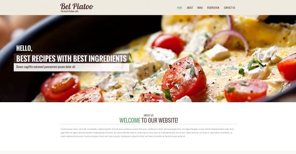 Restaurant Website Design with slider