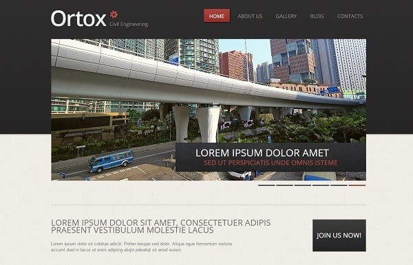 Creating a Website for Your Construction Business - Contrasting Template