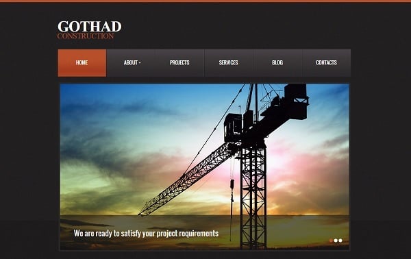 Creating a Website for Your Construction Business - Dark Template