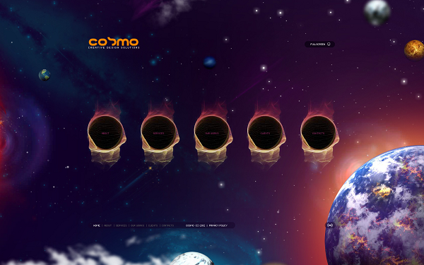 Futuristic Website Templates - Stunning Space-Themed Website Template 