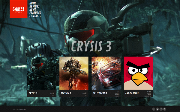 Futuristic Website Templates - Video Games Website Template