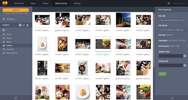 MotoCMS 3.0 Released - Media Library