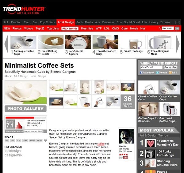 Optimize eCommerce site - Trend Hunter