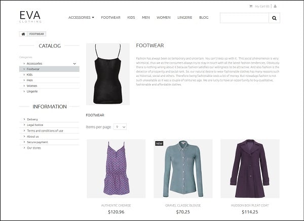 Ecommerce Templates of MotoCMS - clothes category