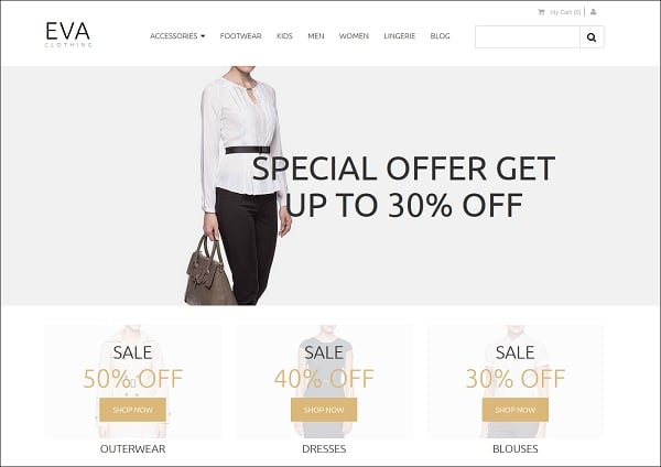 Ecommerce Templates of MotoCMS - clothes store