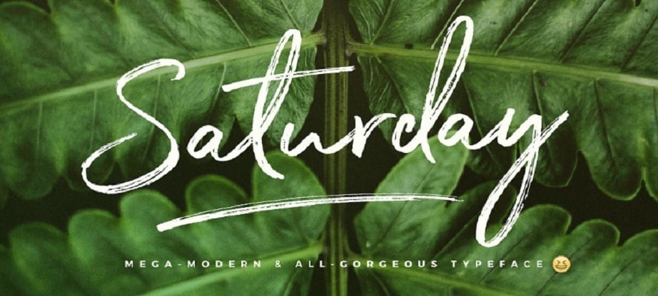 Best handwritten fonts - Saturday
