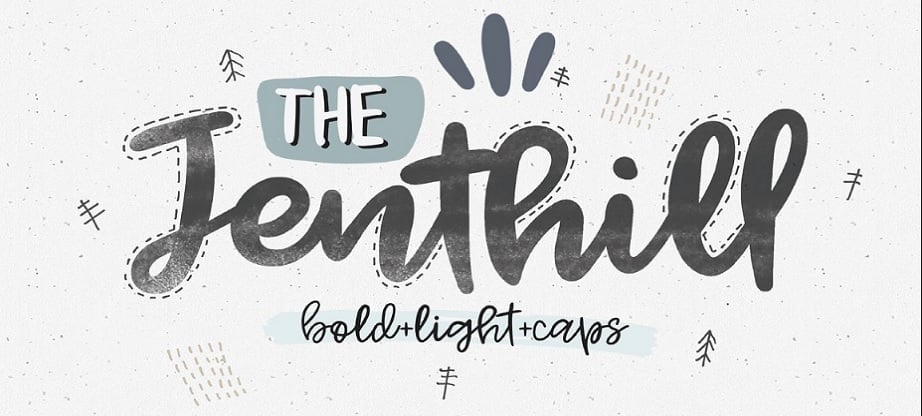 jenthill handwritten fonts 2017 inspiration