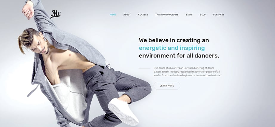 Best education website design - dance studio