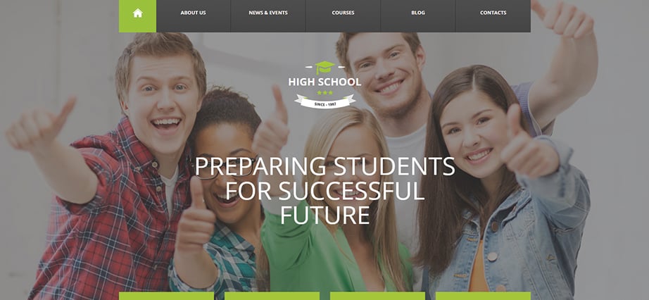 Best education website design - high school