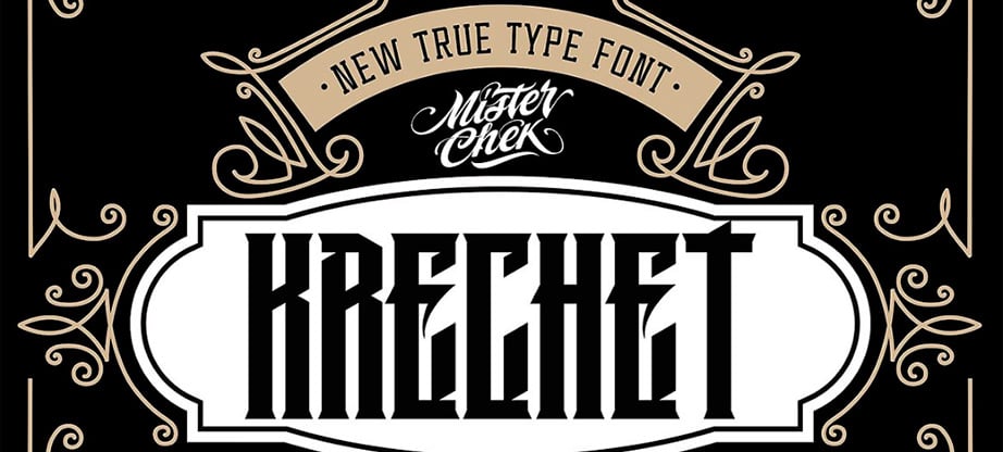 Krechet Font for rock bands