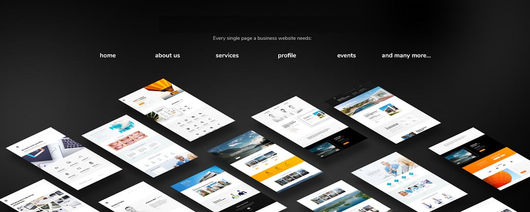 Skyline Business Website from MotoCMS - all pages