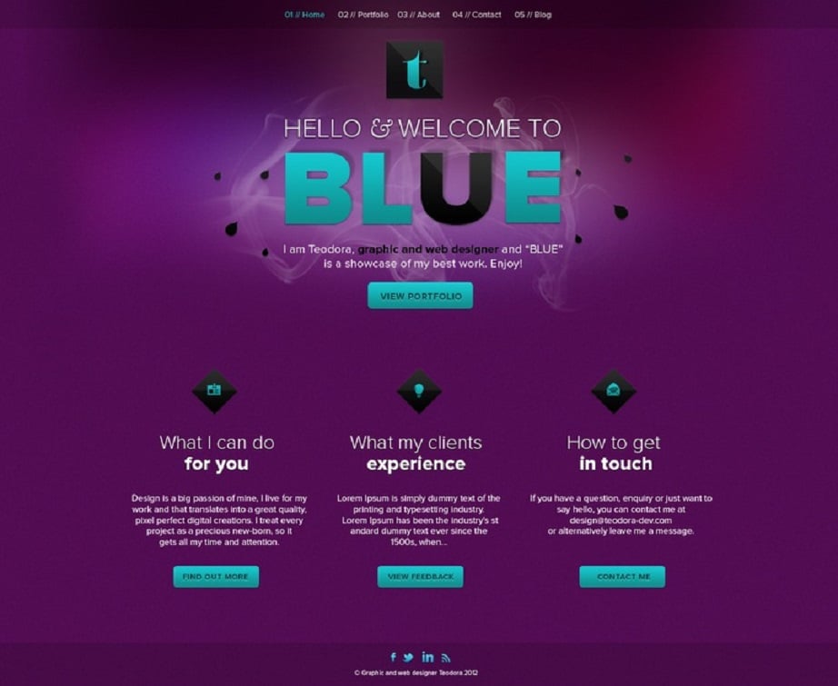 website colors blue