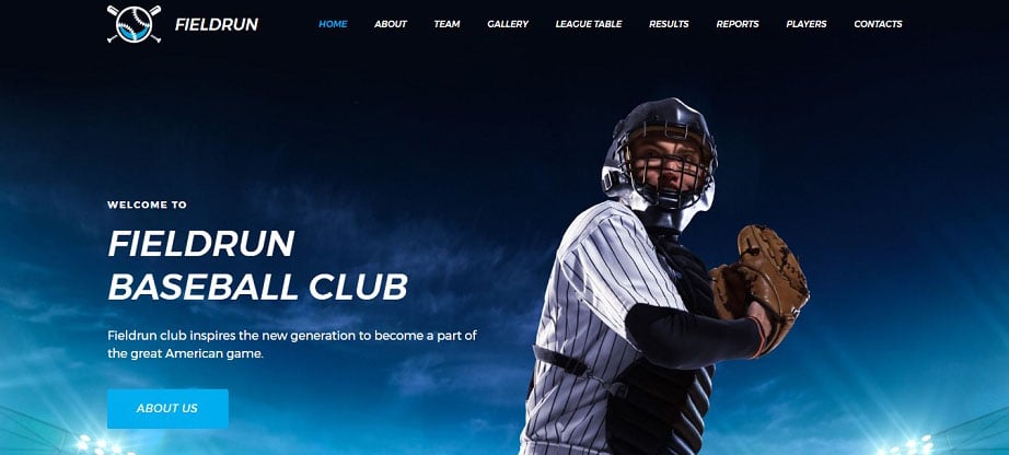 Baseball Club Premium Moto CMS 3 Template