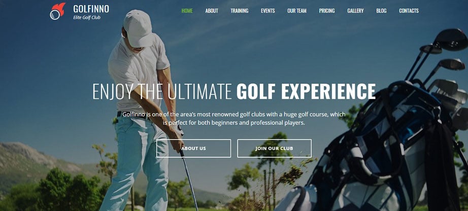 Golf Club Premium Moto CMS 3 Template