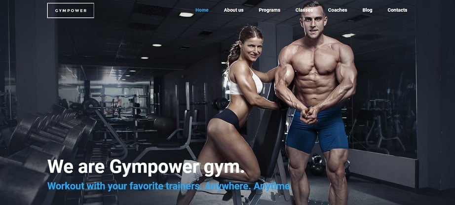 Gympower - Fitness & Bodybuilding Website Design