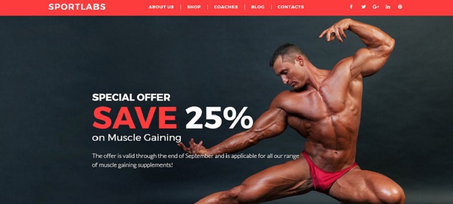 Sport Labs Ecommerce Website Template