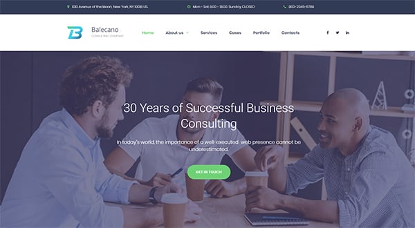 consulting website template