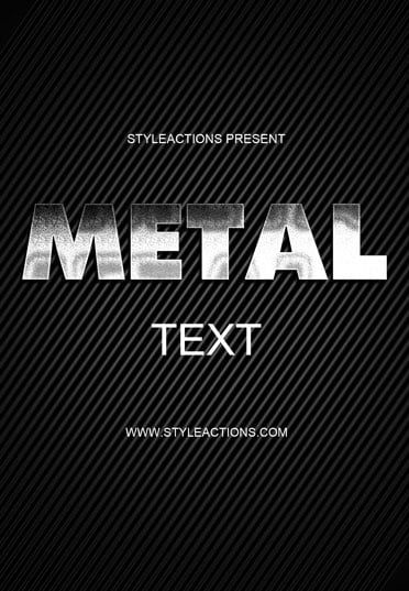 metal text