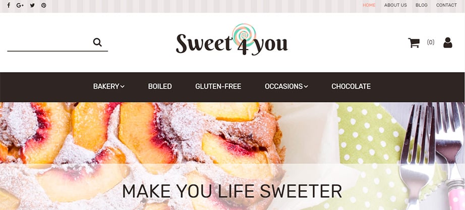 Sweet 4 you Ecommerce Website Template
