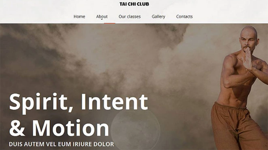  tai chi website template