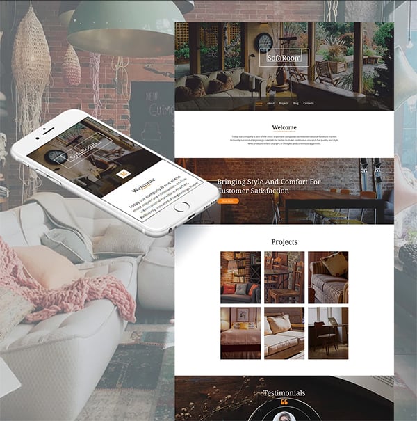 Sofa Room Responsive Website