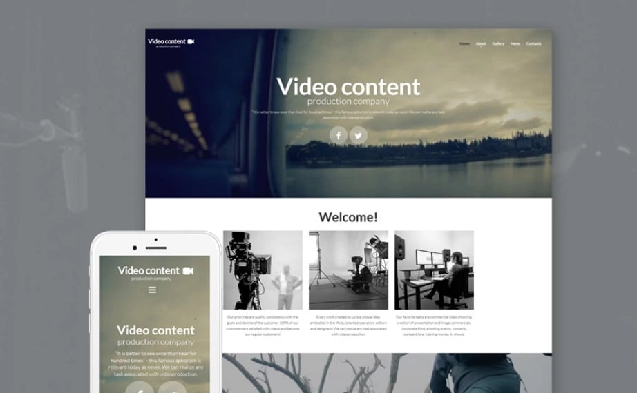 Video Content MotoCMS Templates