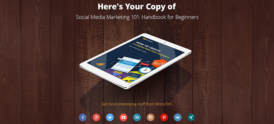 landing page ebook