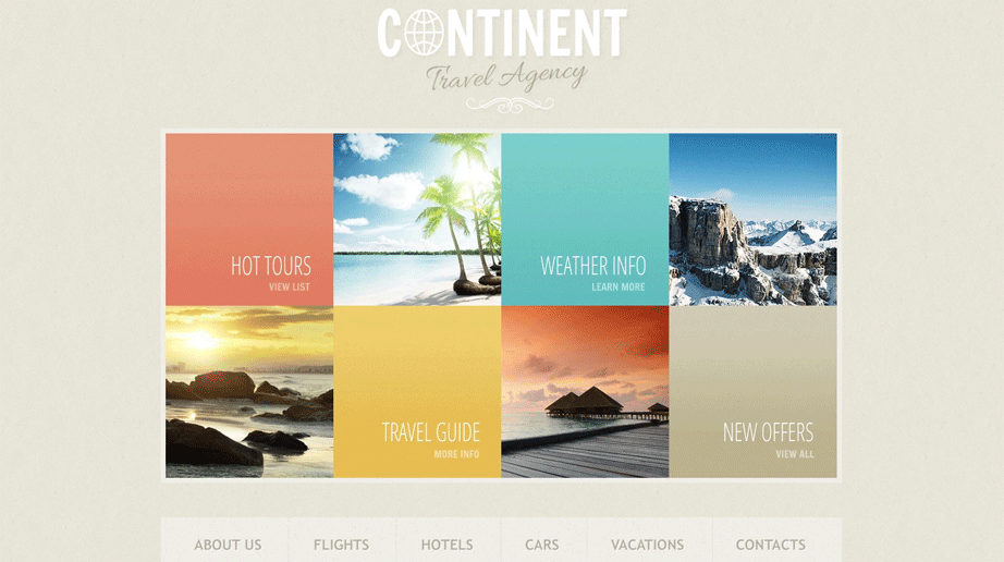 Website Template for Travel Agencies
