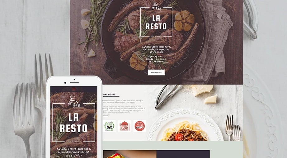 Restaurant MotoCMS Template