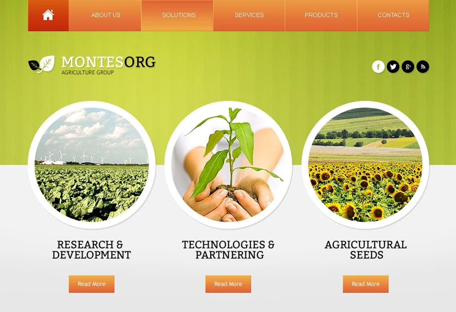 Agriculture Website Template