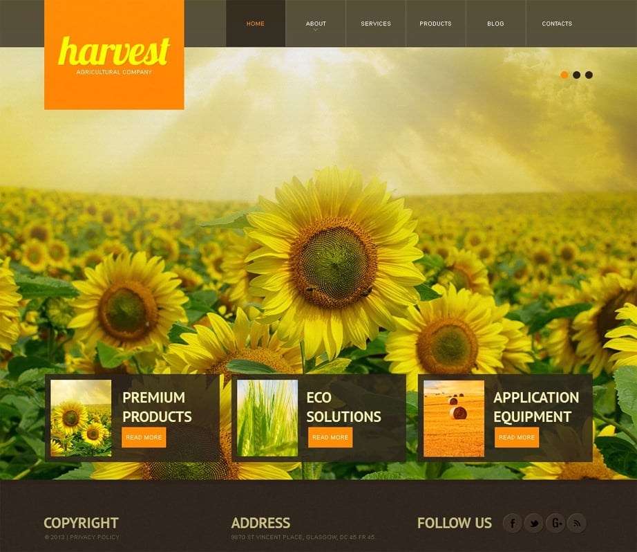 Agriculture Website Template