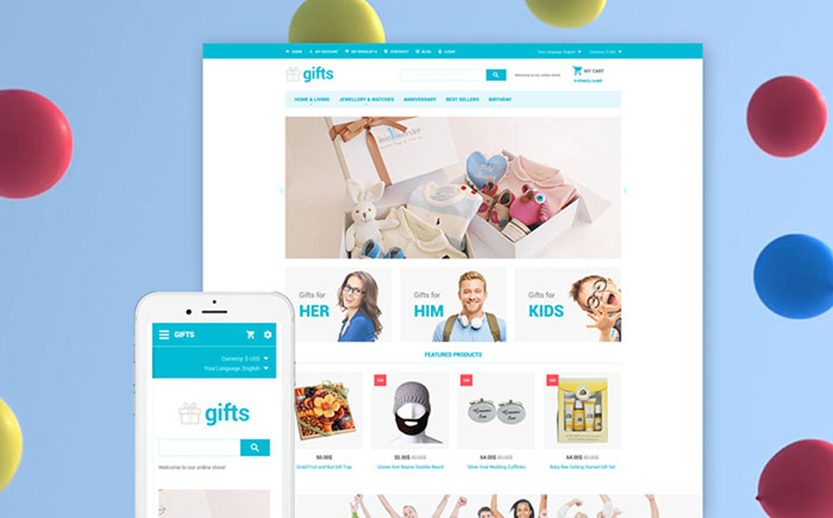 Gifts OpenCart Template 